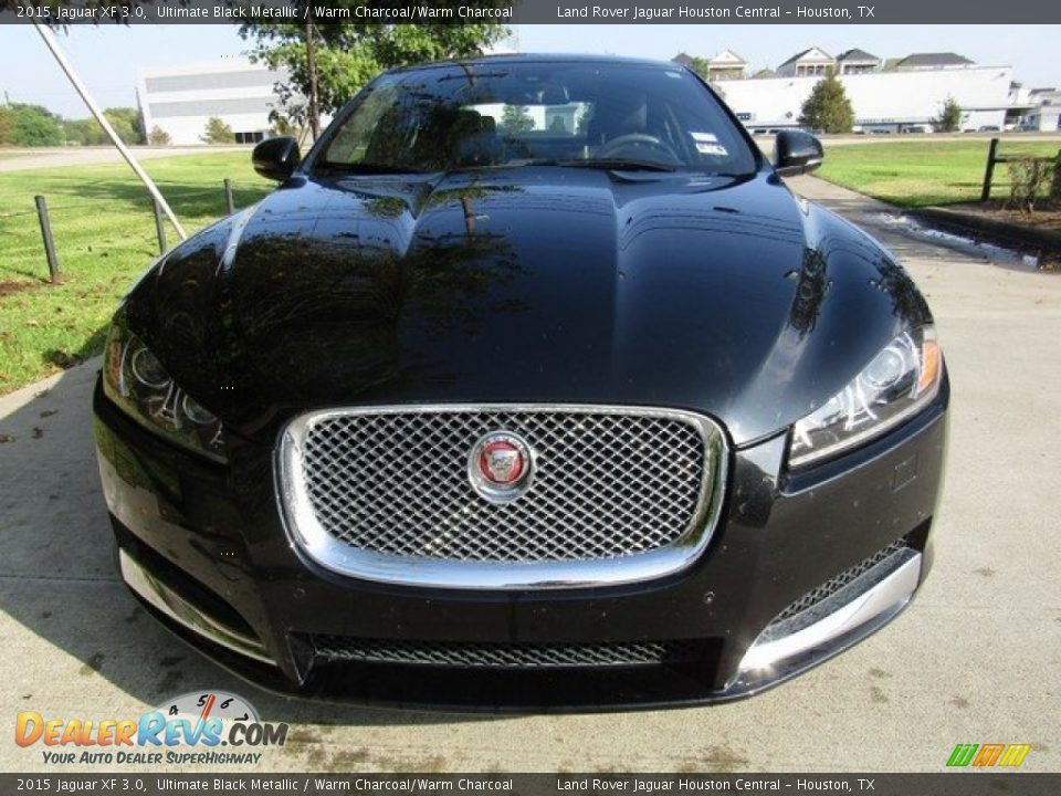 2015 Jaguar XF 3.0 Ultimate Black Metallic / Warm Charcoal/Warm Charcoal Photo #9