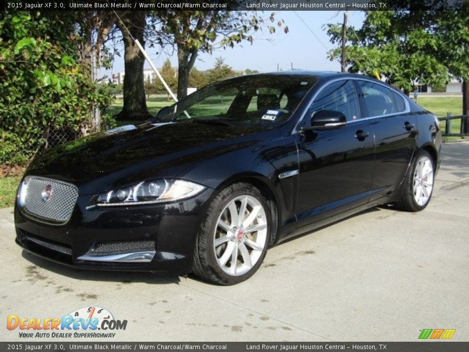 2015 Jaguar XF 3.0 Ultimate Black Metallic / Warm Charcoal/Warm Charcoal Photo #10