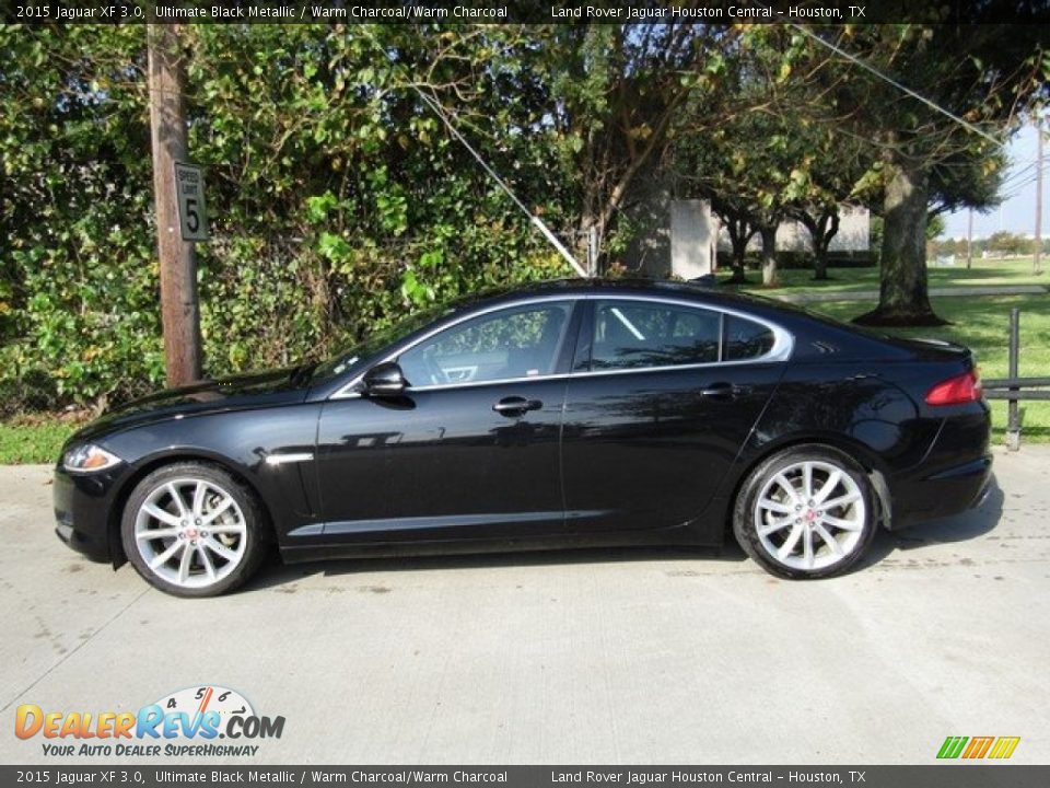 2015 Jaguar XF 3.0 Ultimate Black Metallic / Warm Charcoal/Warm Charcoal Photo #11