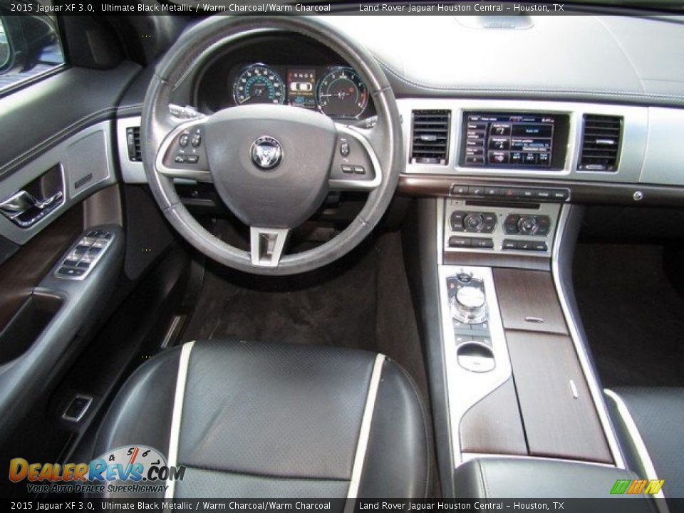 2015 Jaguar XF 3.0 Ultimate Black Metallic / Warm Charcoal/Warm Charcoal Photo #14