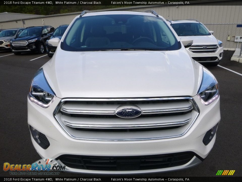 2018 Ford Escape Titanium 4WD White Platinum / Charcoal Black Photo #4