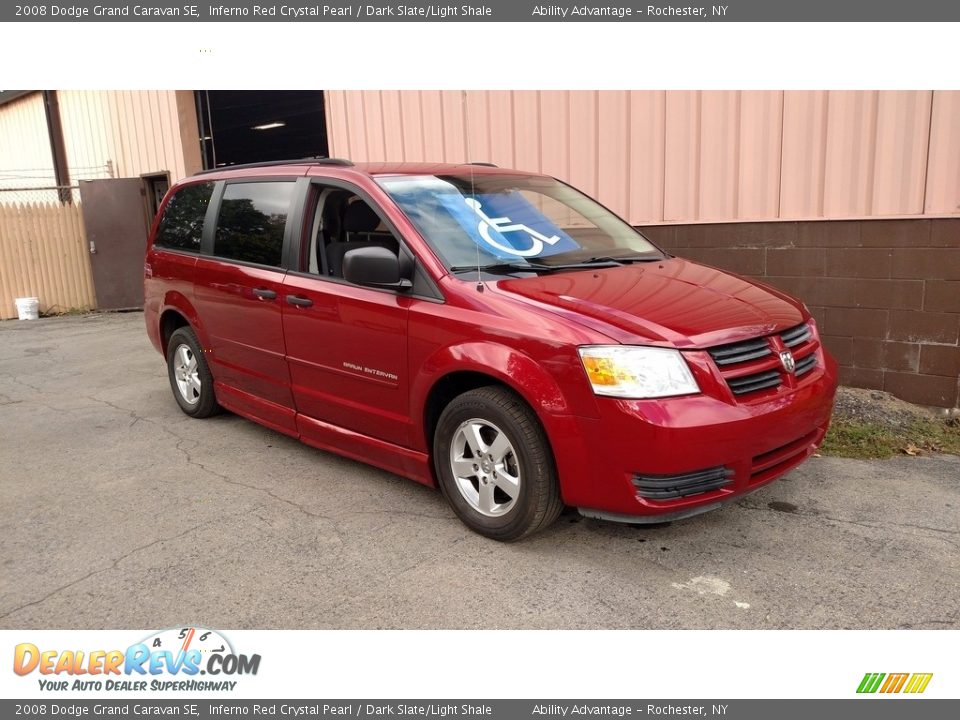 2008 Dodge Grand Caravan SE Inferno Red Crystal Pearl / Dark Slate/Light Shale Photo #3