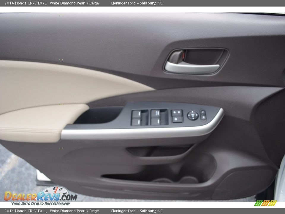 2014 Honda CR-V EX-L White Diamond Pearl / Beige Photo #8