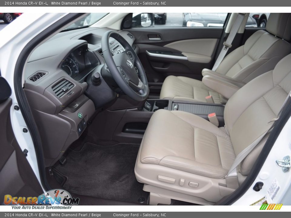 2014 Honda CR-V EX-L White Diamond Pearl / Beige Photo #9