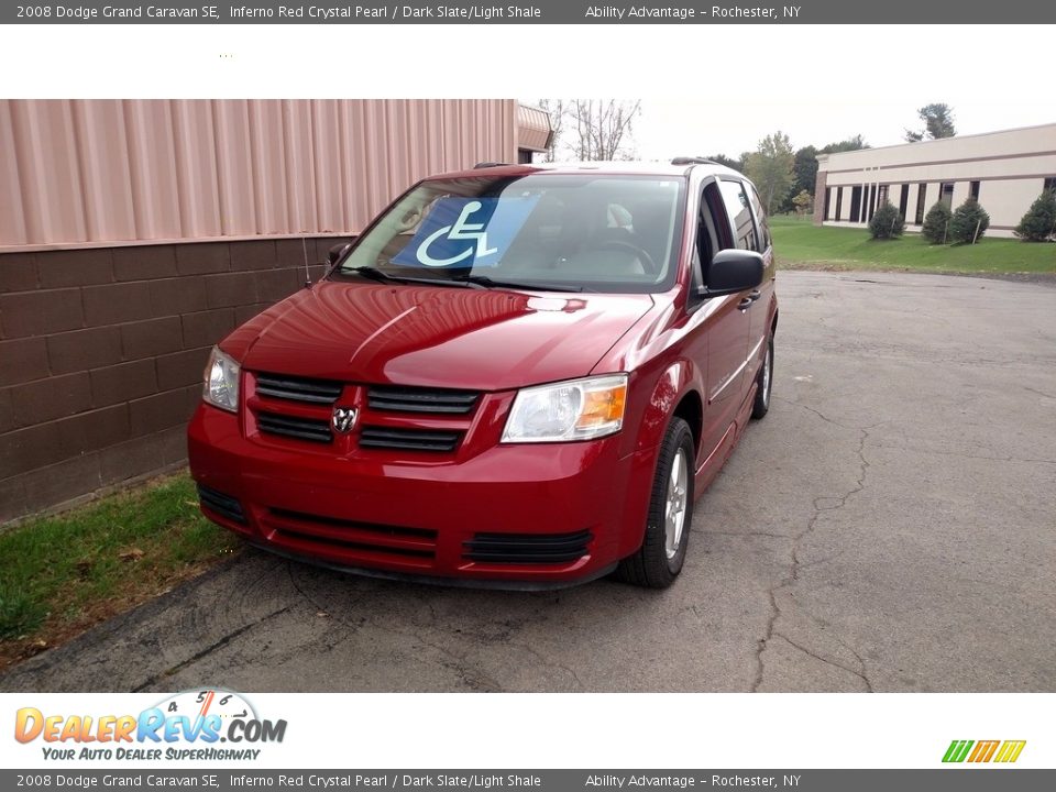 2008 Dodge Grand Caravan SE Inferno Red Crystal Pearl / Dark Slate/Light Shale Photo #8