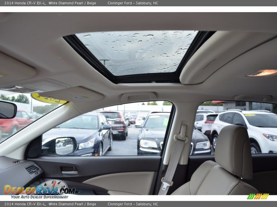 2014 Honda CR-V EX-L White Diamond Pearl / Beige Photo #11