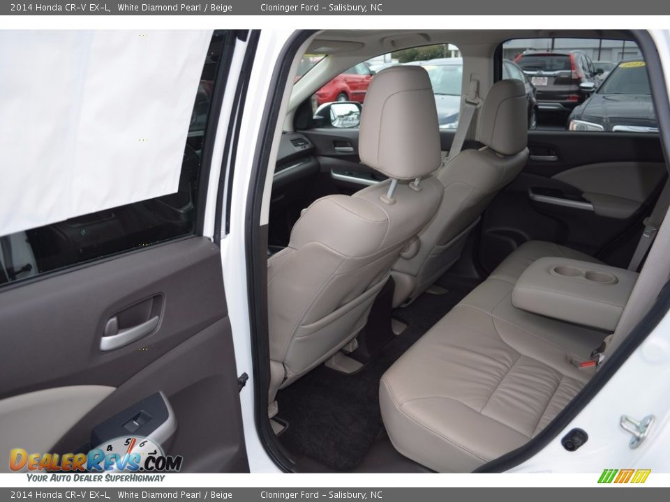 2014 Honda CR-V EX-L White Diamond Pearl / Beige Photo #12