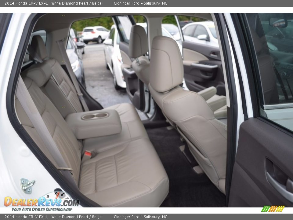 2014 Honda CR-V EX-L White Diamond Pearl / Beige Photo #14