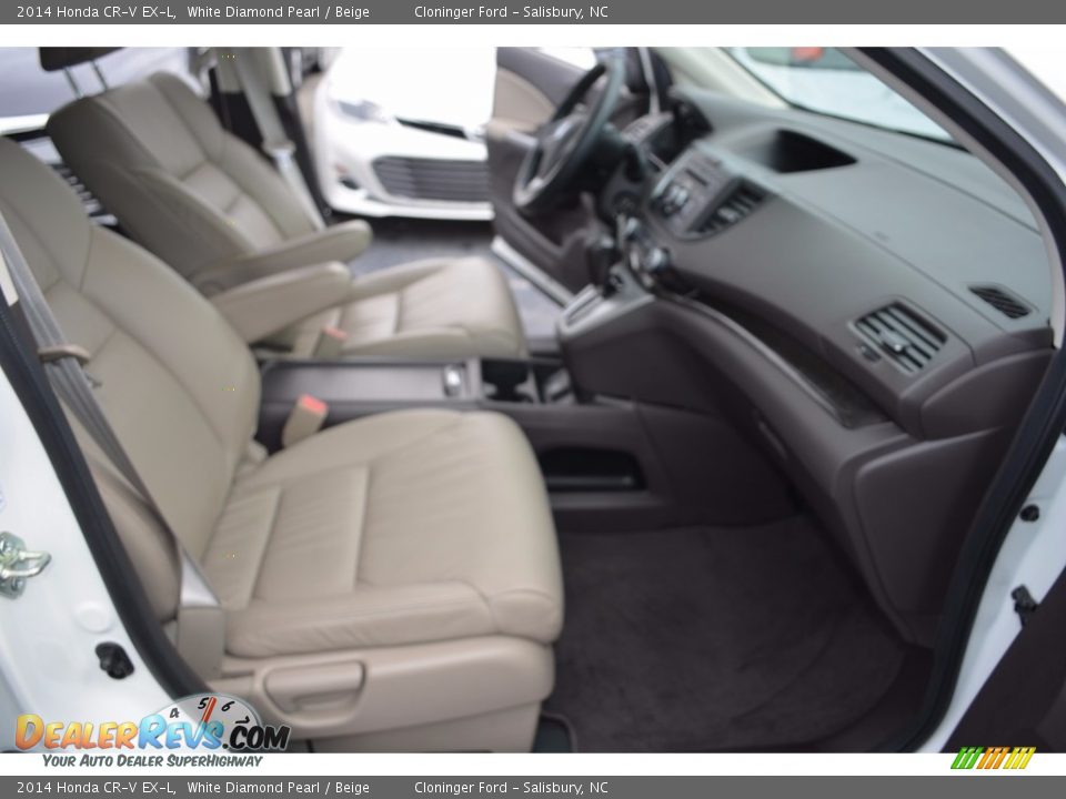 2014 Honda CR-V EX-L White Diamond Pearl / Beige Photo #16