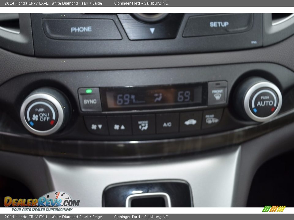 2014 Honda CR-V EX-L White Diamond Pearl / Beige Photo #19