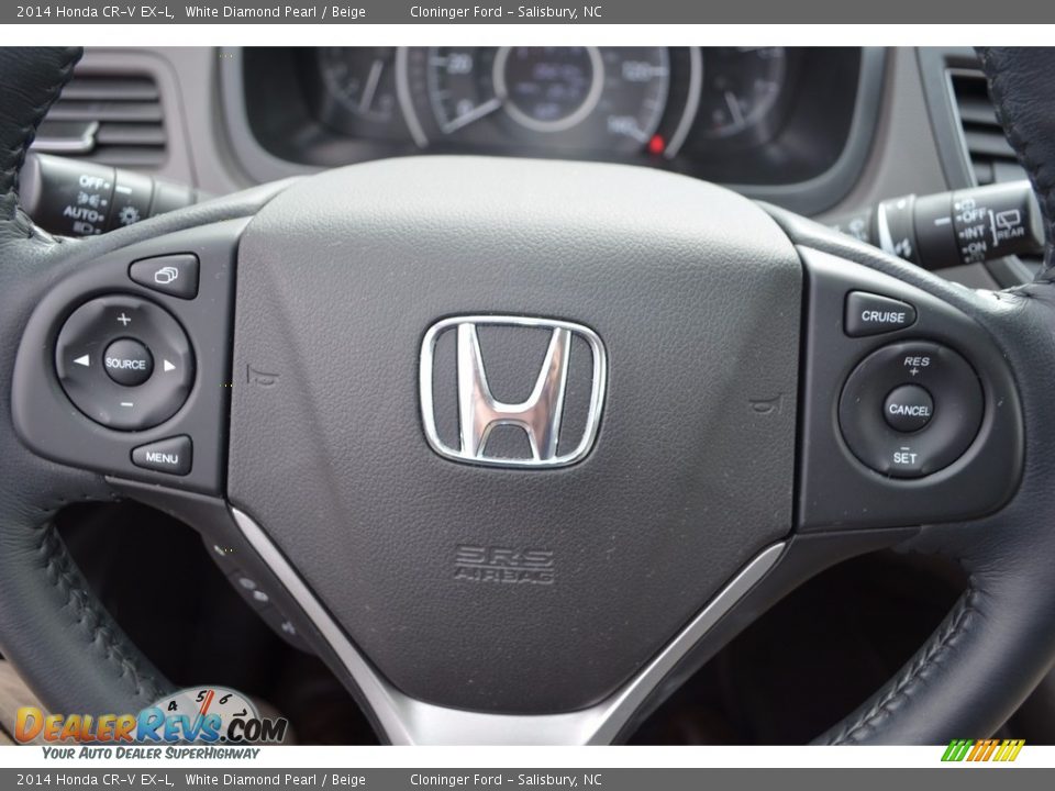 2014 Honda CR-V EX-L White Diamond Pearl / Beige Photo #22