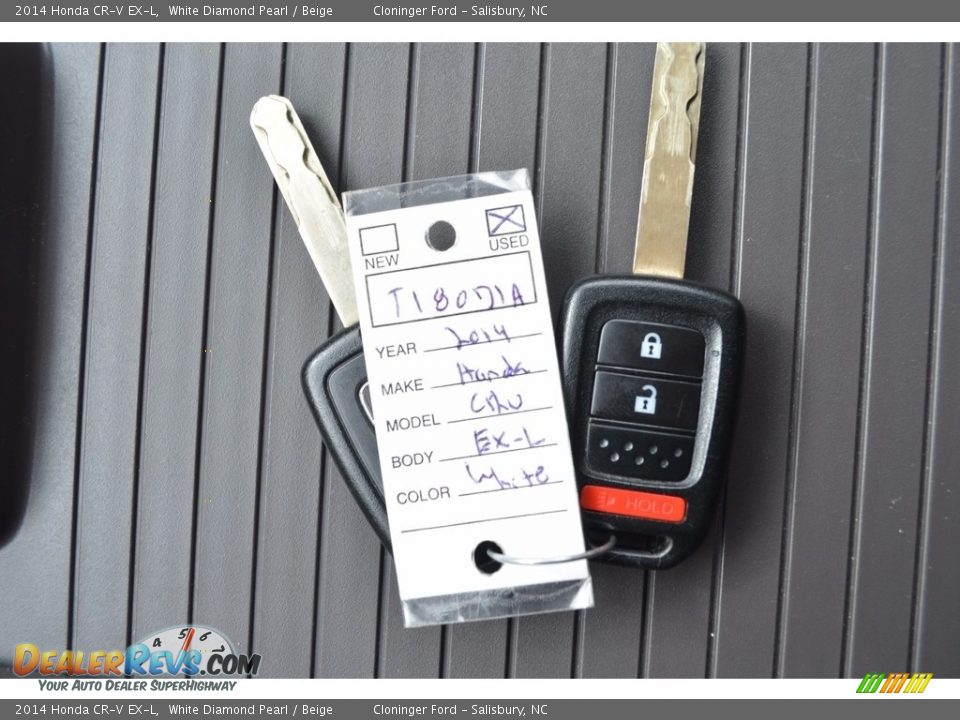 2014 Honda CR-V EX-L White Diamond Pearl / Beige Photo #26