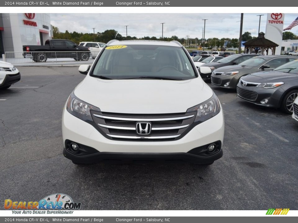 2014 Honda CR-V EX-L White Diamond Pearl / Beige Photo #27