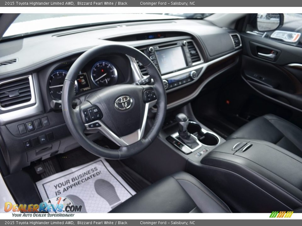 2015 Toyota Highlander Limited AWD Blizzard Pearl White / Black Photo #10