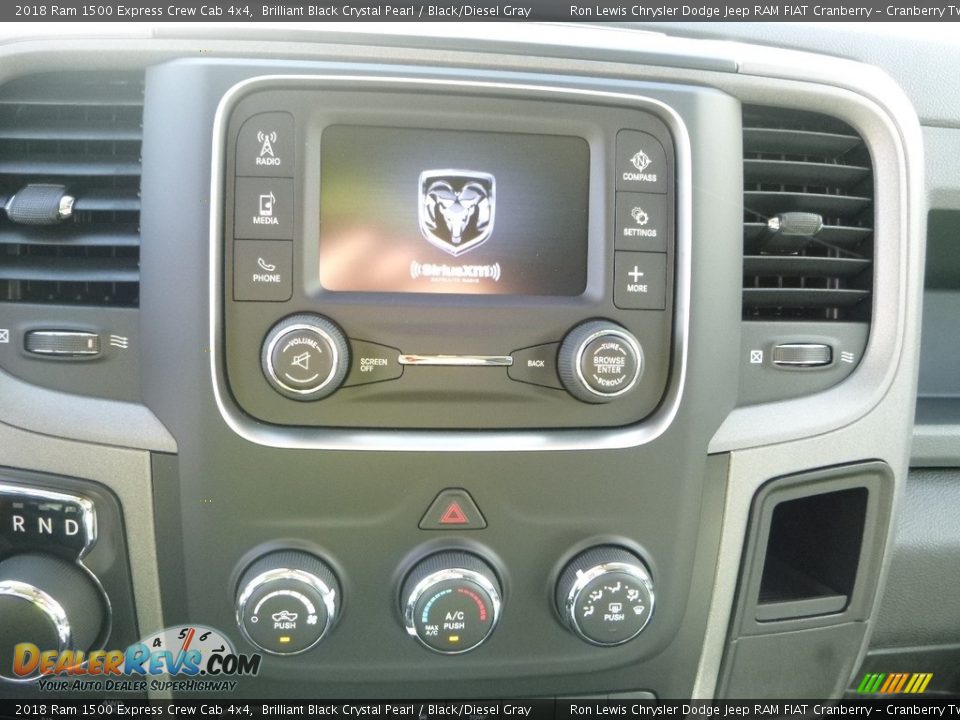2018 Ram 1500 Express Crew Cab 4x4 Brilliant Black Crystal Pearl / Black/Diesel Gray Photo #16