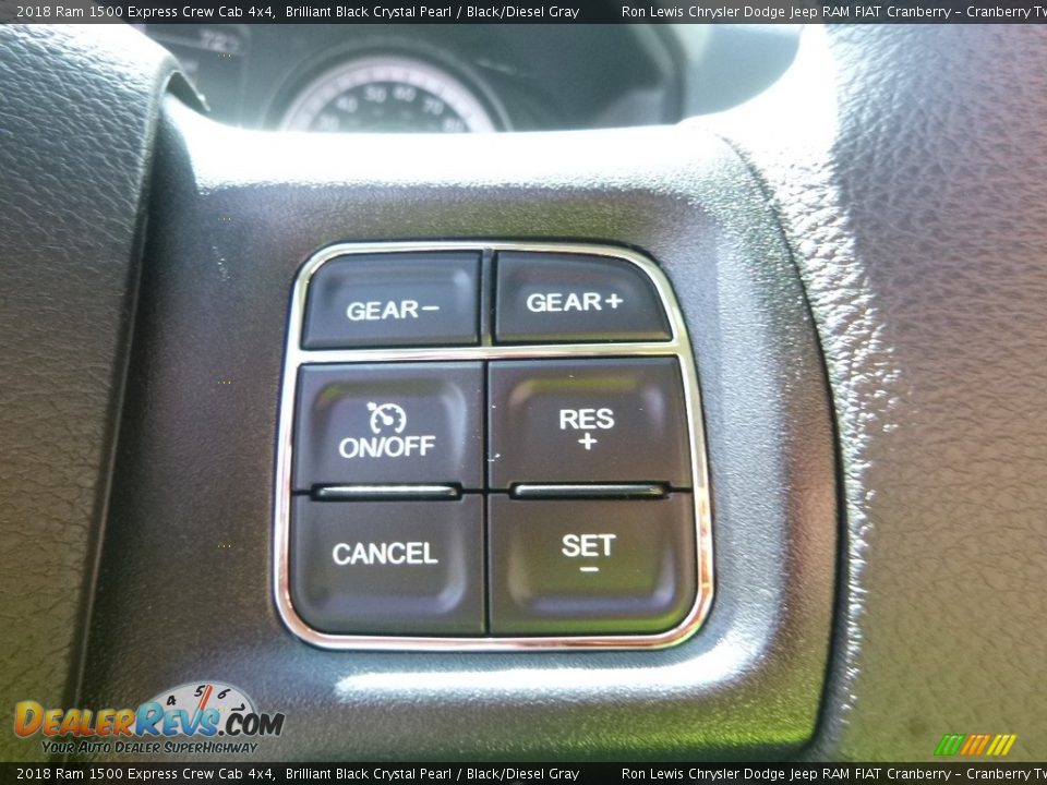 2018 Ram 1500 Express Crew Cab 4x4 Brilliant Black Crystal Pearl / Black/Diesel Gray Photo #18
