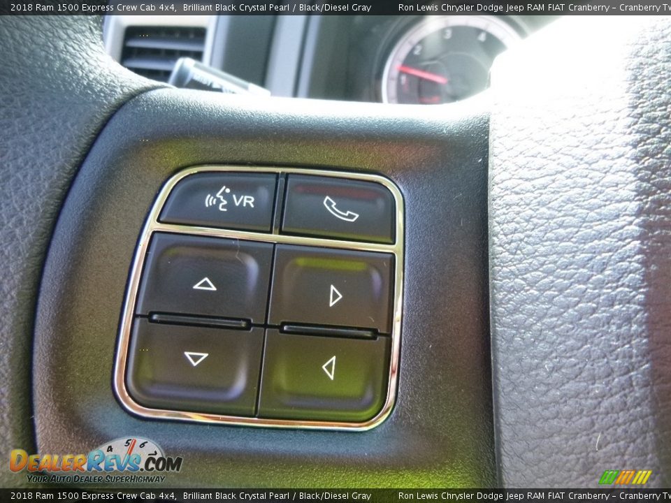 2018 Ram 1500 Express Crew Cab 4x4 Brilliant Black Crystal Pearl / Black/Diesel Gray Photo #19
