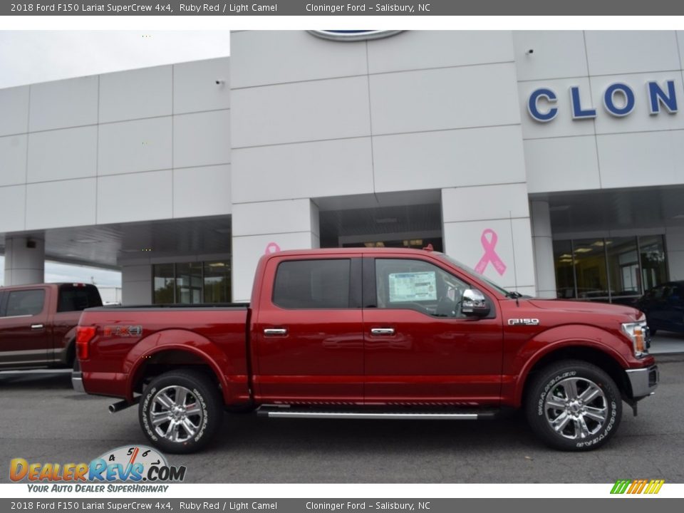 2018 Ford F150 Lariat SuperCrew 4x4 Ruby Red / Light Camel Photo #2