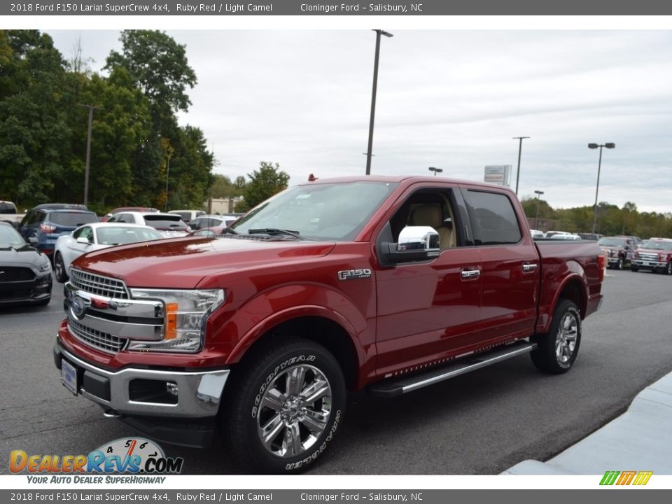 2018 Ford F150 Lariat SuperCrew 4x4 Ruby Red / Light Camel Photo #3