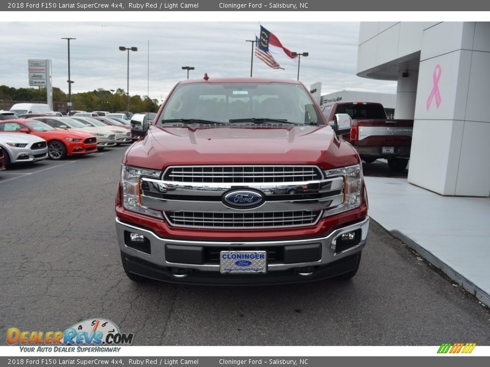 2018 Ford F150 Lariat SuperCrew 4x4 Ruby Red / Light Camel Photo #4