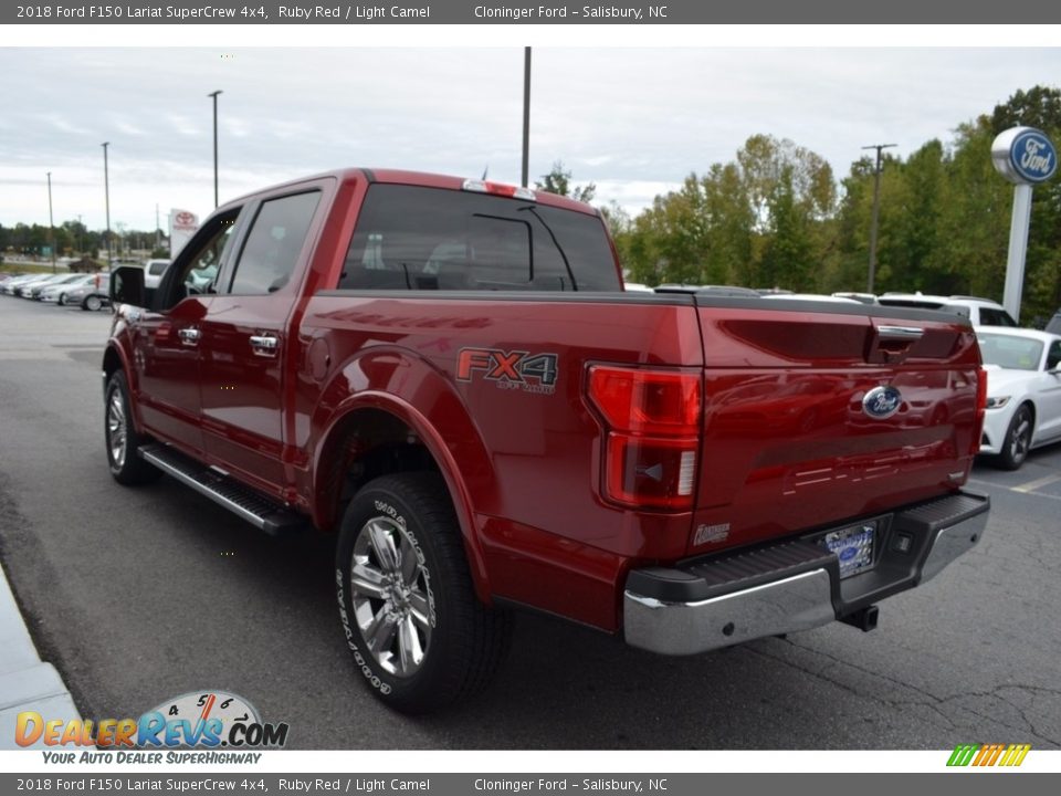 2018 Ford F150 Lariat SuperCrew 4x4 Ruby Red / Light Camel Photo #25