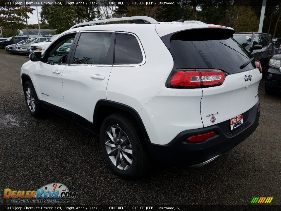 2018 Jeep Cherokee Limited 4x4 Bright White / Black Photo #4