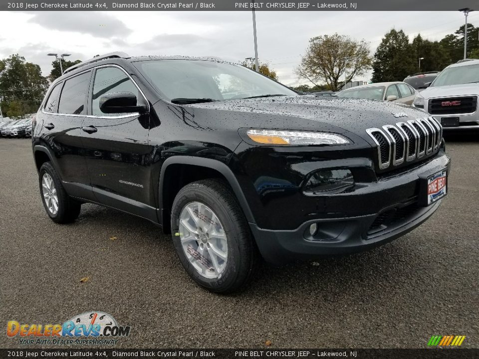 2018 Jeep Cherokee Latitude 4x4 Diamond Black Crystal Pearl / Black Photo #1