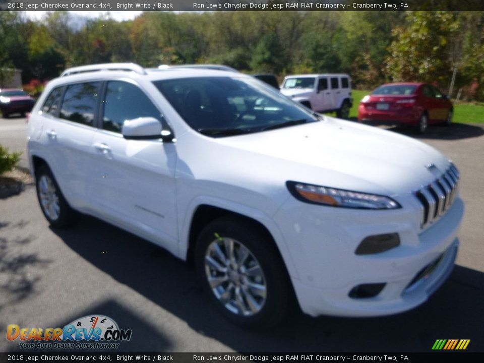 2018 Jeep Cherokee Overland 4x4 Bright White / Black Photo #7