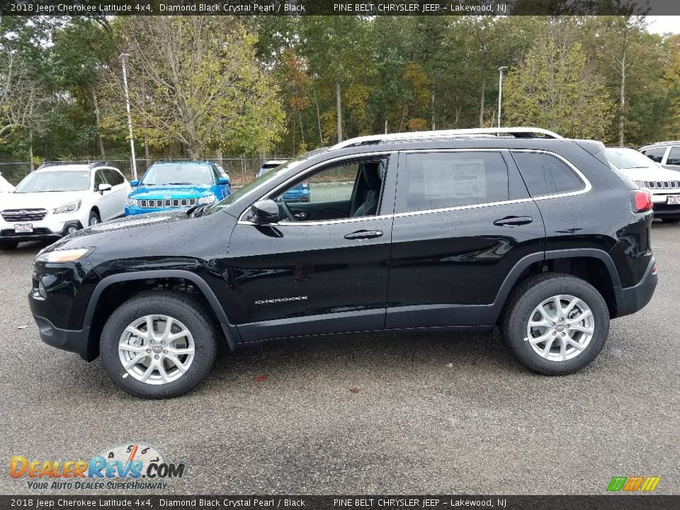2018 Jeep Cherokee Latitude 4x4 Diamond Black Crystal Pearl / Black Photo #3