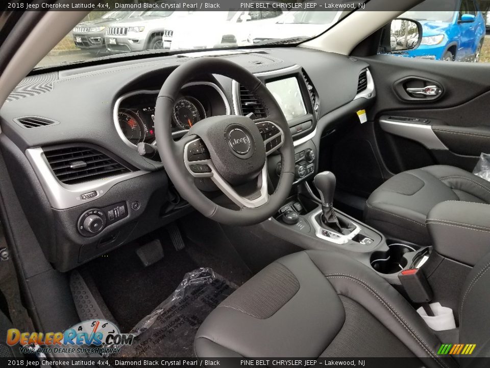 2018 Jeep Cherokee Latitude 4x4 Diamond Black Crystal Pearl / Black Photo #7