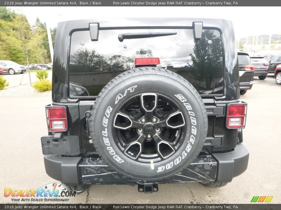 2018 Jeep Wrangler Unlimited Sahara 4x4 Black / Black Photo #4
