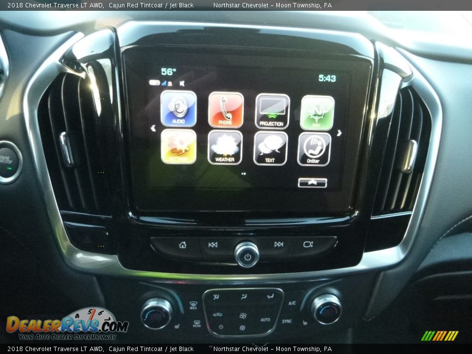 2018 Chevrolet Traverse LT AWD Cajun Red Tintcoat / Jet Black Photo #17