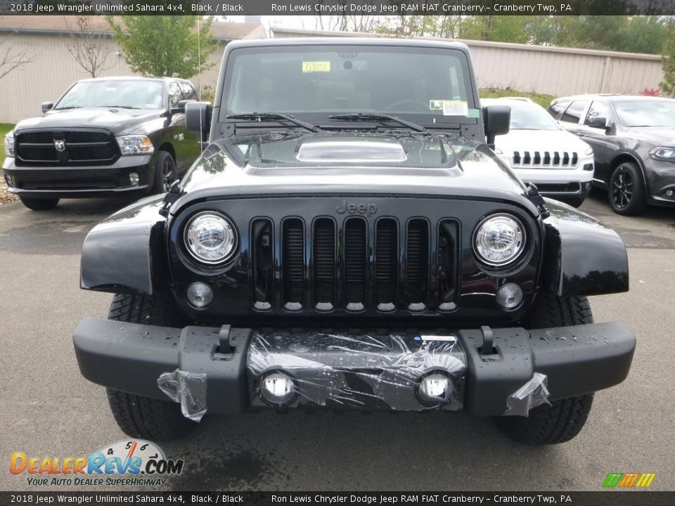 2018 Jeep Wrangler Unlimited Sahara 4x4 Black / Black Photo #8