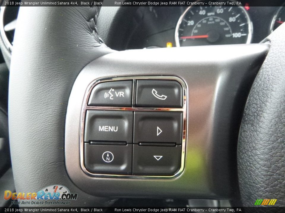 2018 Jeep Wrangler Unlimited Sahara 4x4 Black / Black Photo #20