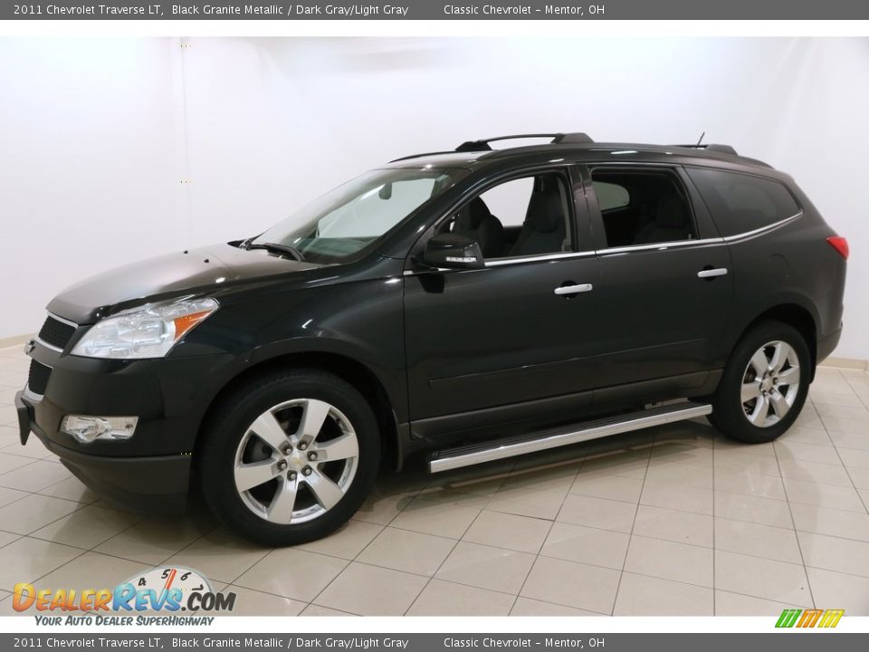 2011 Chevrolet Traverse LT Black Granite Metallic / Dark Gray/Light Gray Photo #3