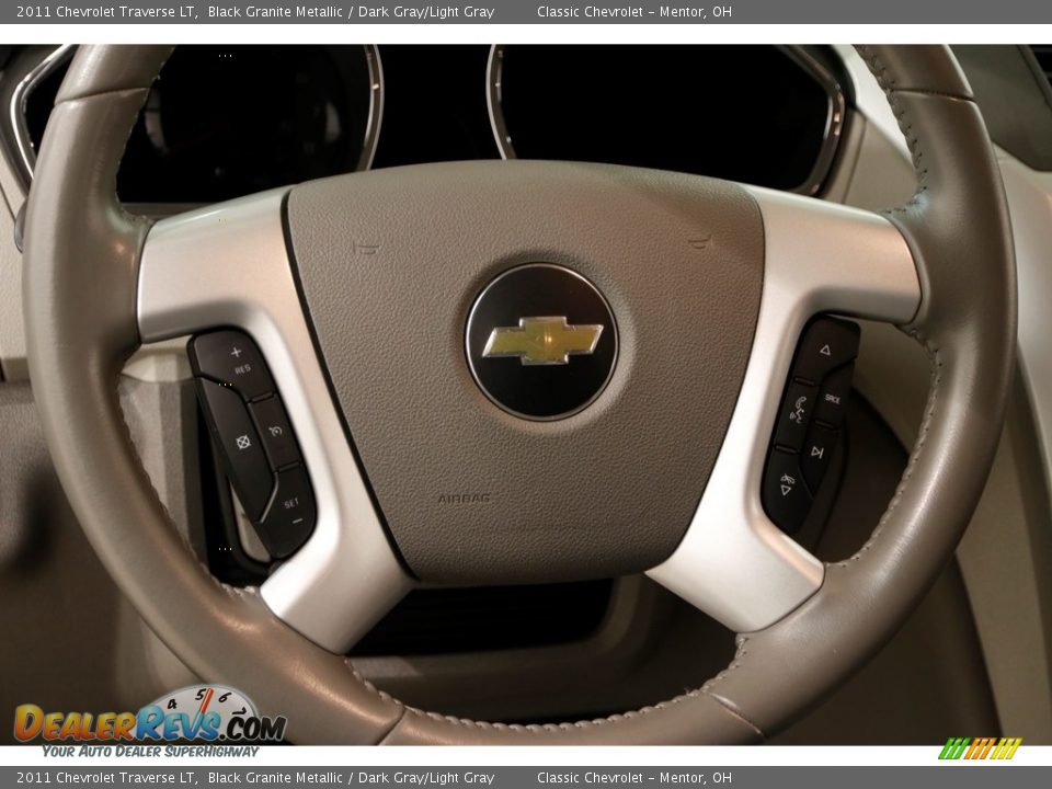 2011 Chevrolet Traverse LT Black Granite Metallic / Dark Gray/Light Gray Photo #6