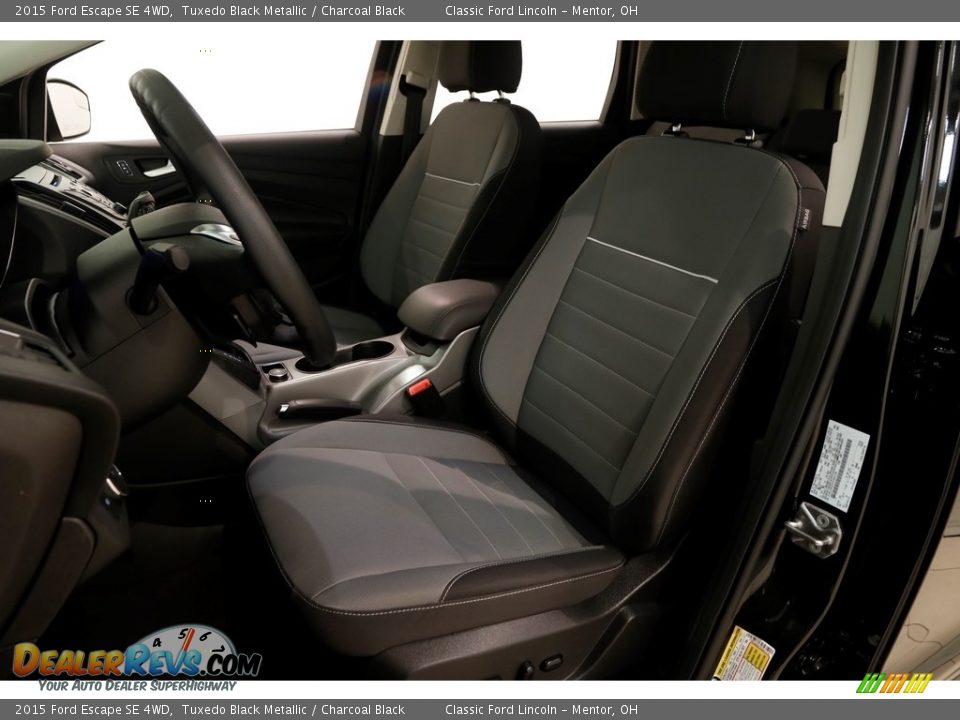 2015 Ford Escape SE 4WD Tuxedo Black Metallic / Charcoal Black Photo #6