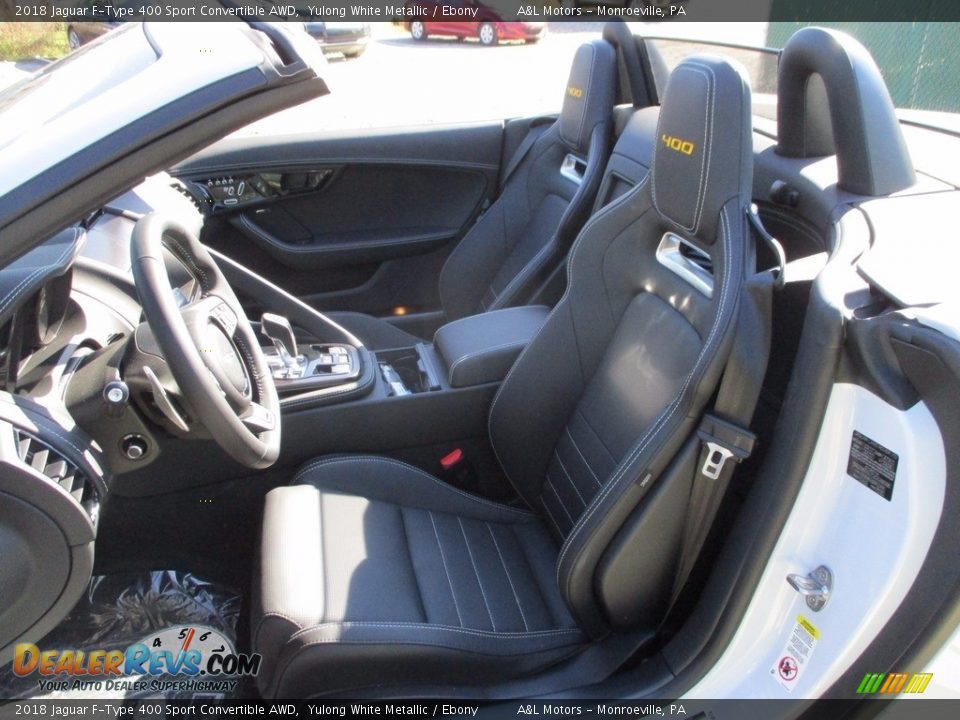Front Seat of 2018 Jaguar F-Type 400 Sport Convertible AWD Photo #13