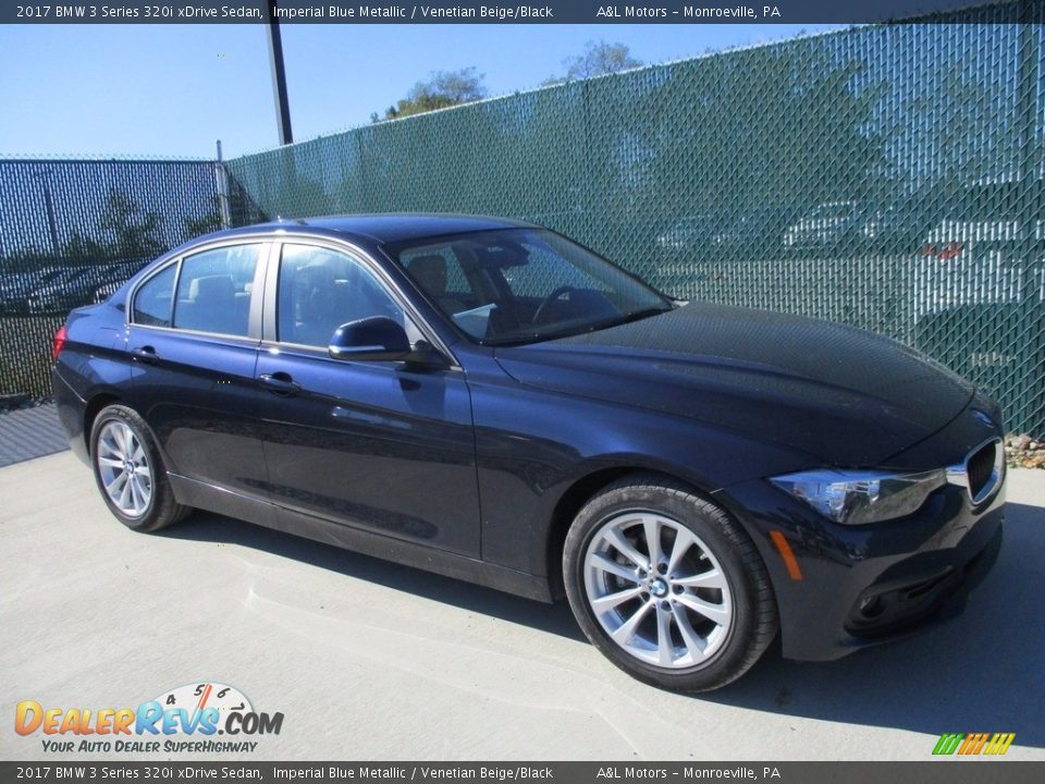 2017 BMW 3 Series 320i xDrive Sedan Imperial Blue Metallic / Venetian Beige/Black Photo #1