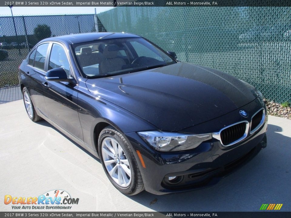 2017 BMW 3 Series 320i xDrive Sedan Imperial Blue Metallic / Venetian Beige/Black Photo #6