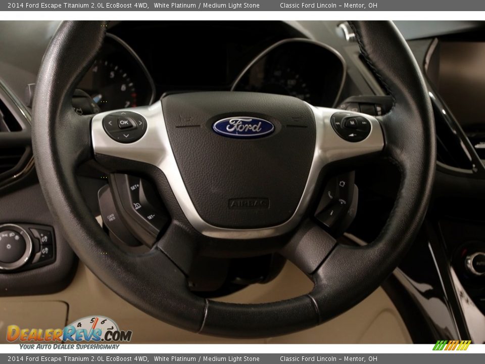 2014 Ford Escape Titanium 2.0L EcoBoost 4WD White Platinum / Medium Light Stone Photo #6