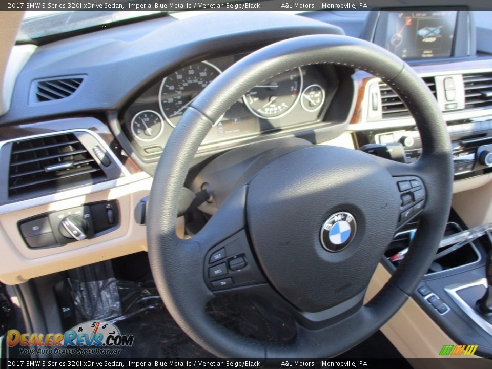 2017 BMW 3 Series 320i xDrive Sedan Imperial Blue Metallic / Venetian Beige/Black Photo #14