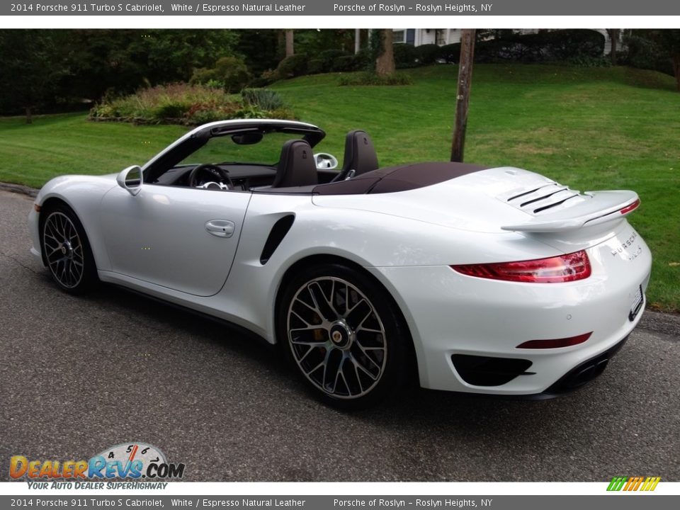 2014 Porsche 911 Turbo S Cabriolet White / Espresso Natural Leather Photo #4