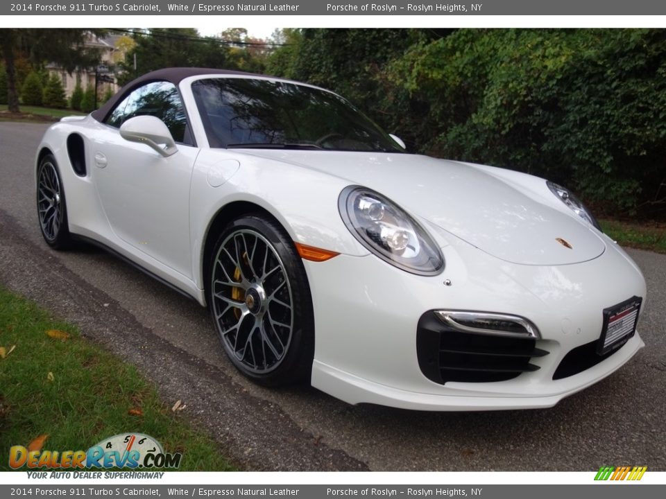 2014 Porsche 911 Turbo S Cabriolet White / Espresso Natural Leather Photo #8