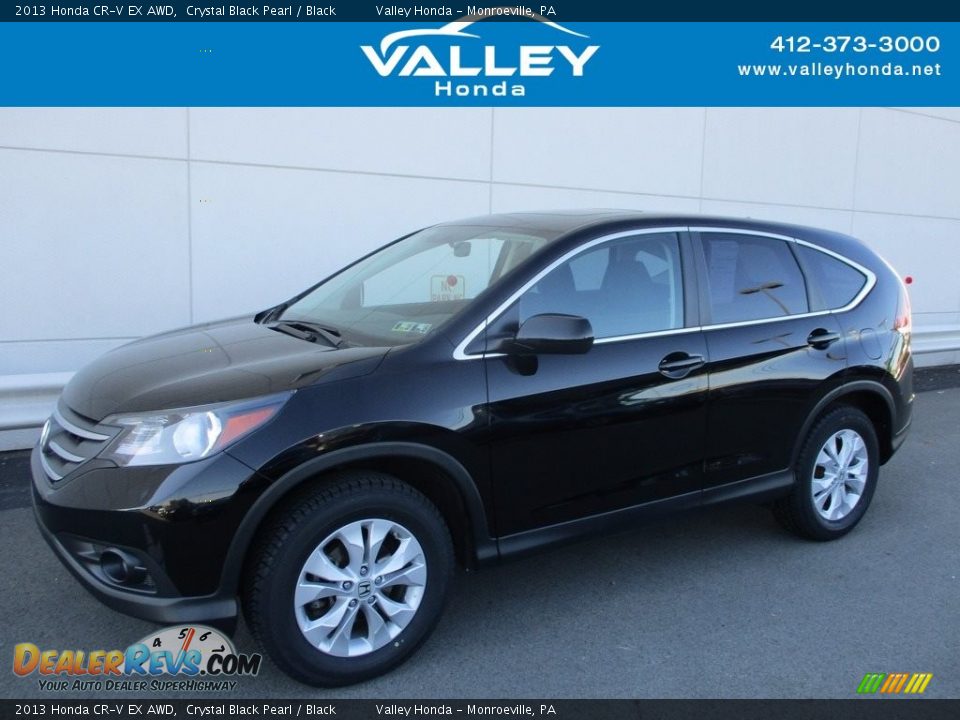 2013 Honda CR-V EX AWD Crystal Black Pearl / Black Photo #1