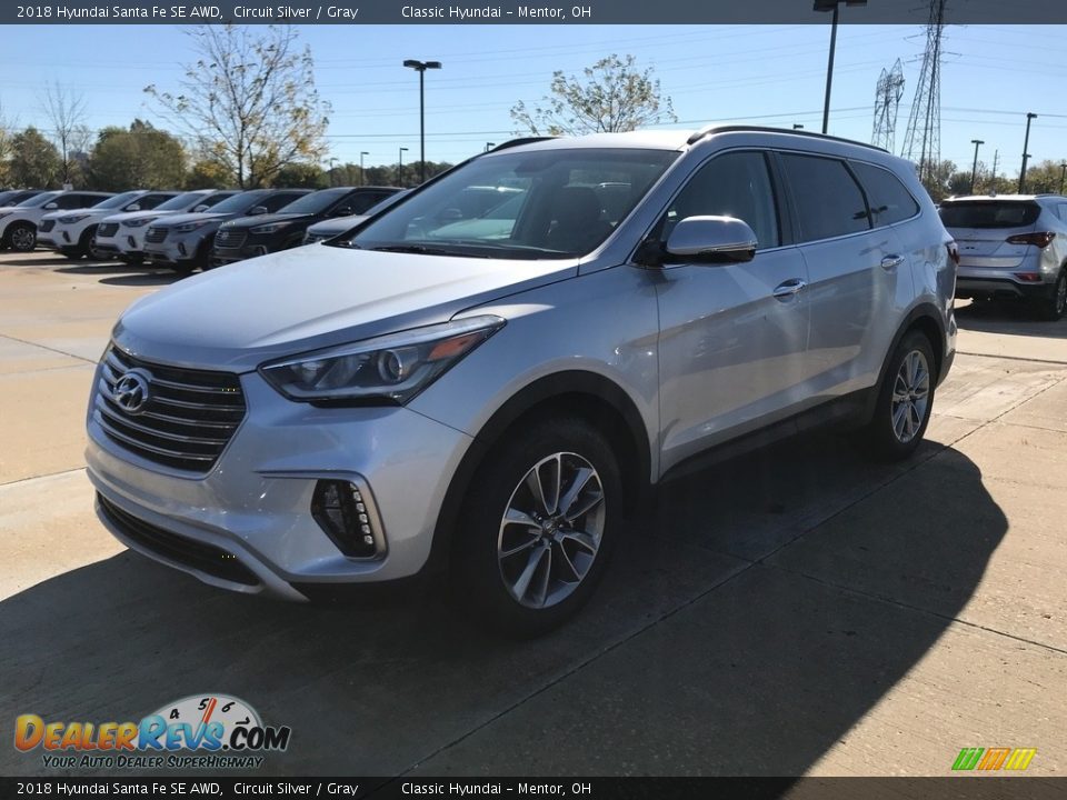 2018 Hyundai Santa Fe SE AWD Circuit Silver / Gray Photo #1