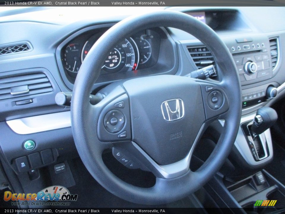 2013 Honda CR-V EX AWD Crystal Black Pearl / Black Photo #14