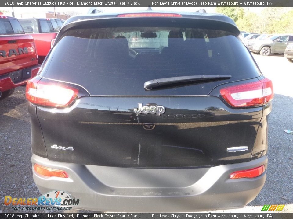 2018 Jeep Cherokee Latitude Plus 4x4 Diamond Black Crystal Pearl / Black Photo #3