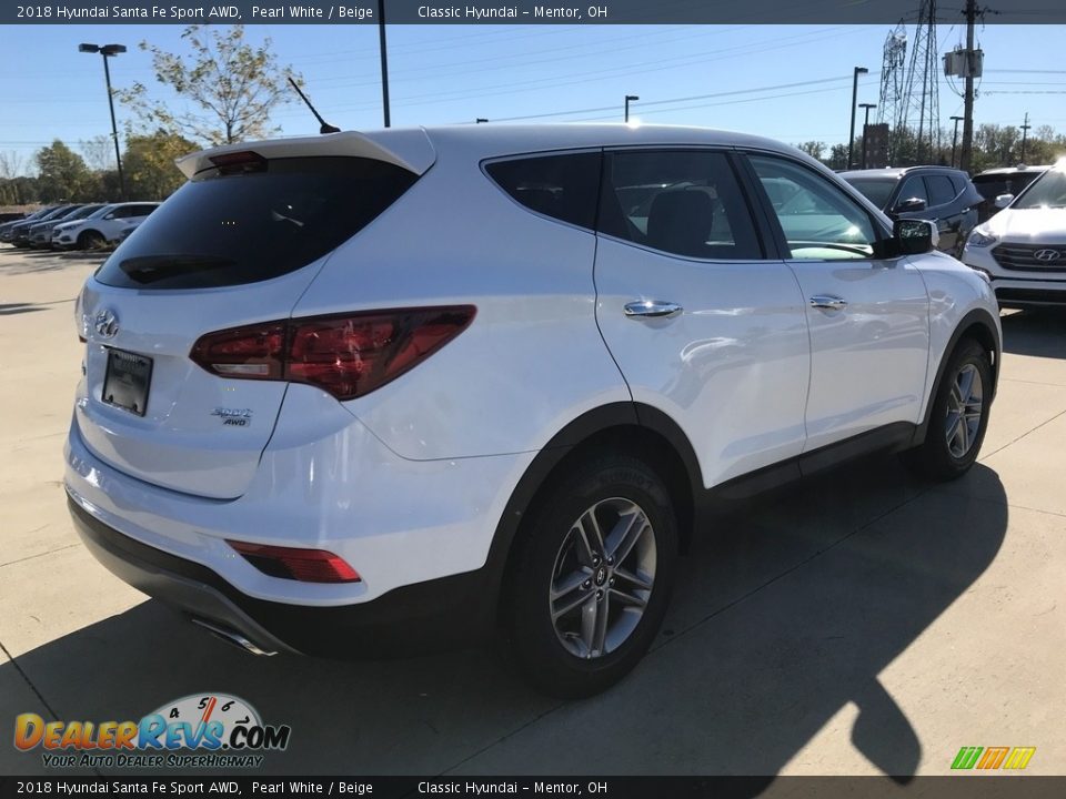 2018 Hyundai Santa Fe Sport AWD Pearl White / Beige Photo #2
