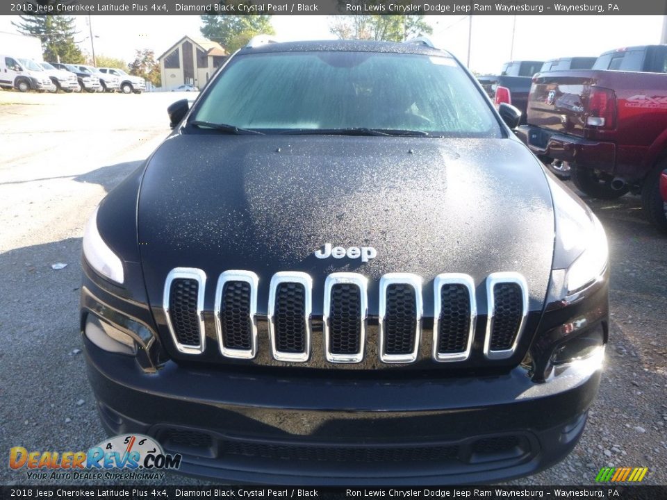 2018 Jeep Cherokee Latitude Plus 4x4 Diamond Black Crystal Pearl / Black Photo #7